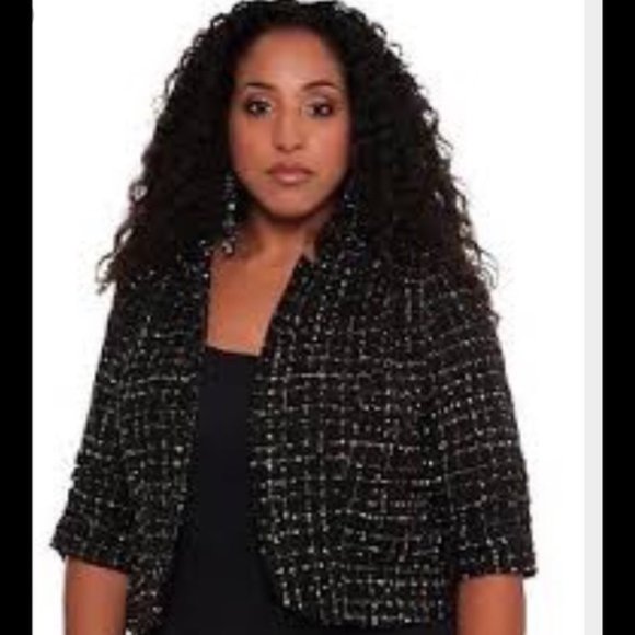 plus size boucle jacket